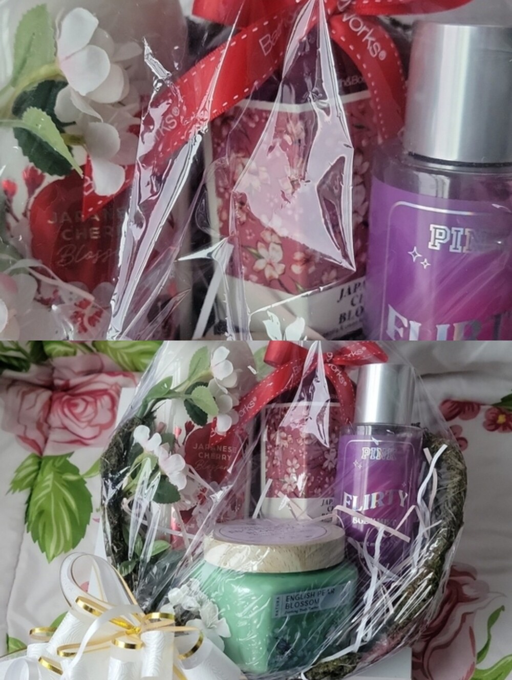 PINK Victoria's Secret Bath & Body Gift Set in Purple, Pink, Green